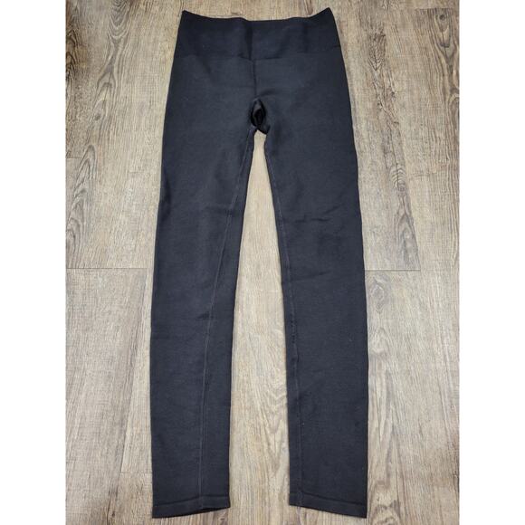 Fabletics Ribbed Black Thick Compression Leggings Pants Women's Medium - 28" Ins - Picture 3 of 3